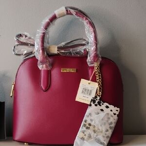 Trina Turk Wine Satchel with crossbody strap